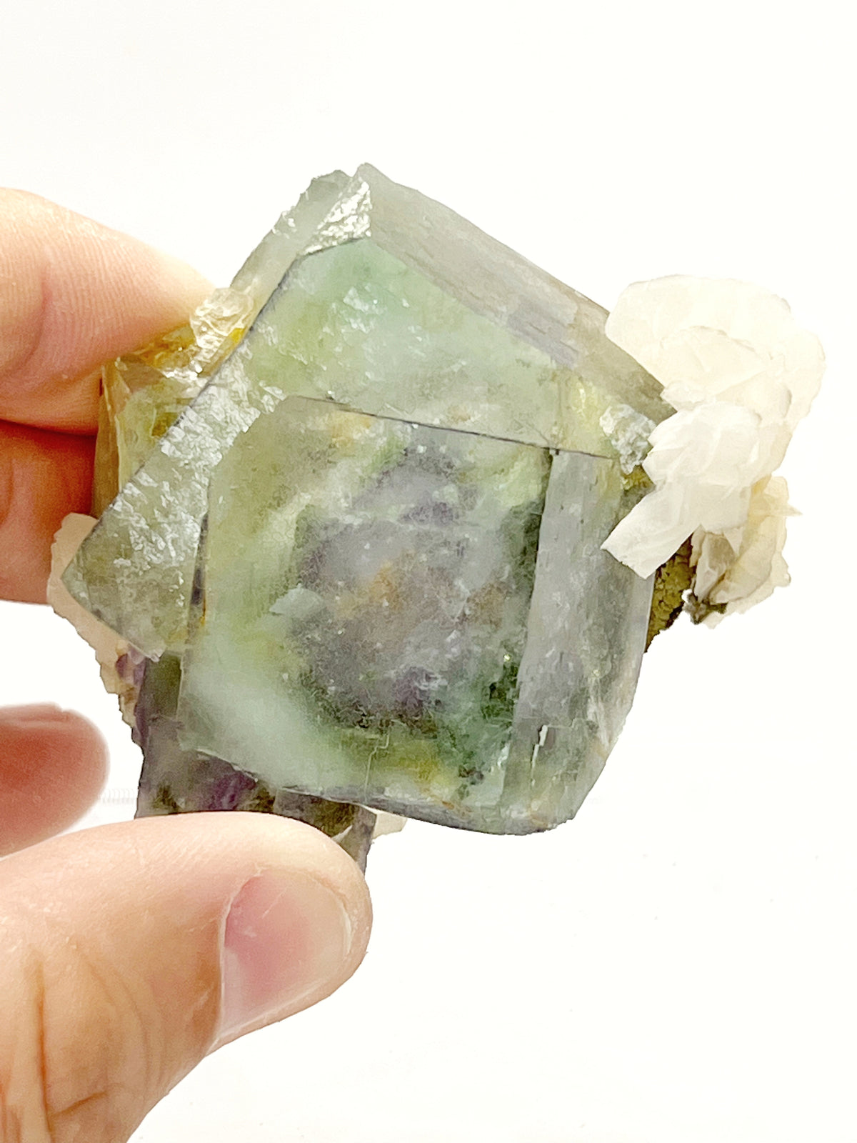 Bladed Calcite and Fluorite twin from Yaogangxian