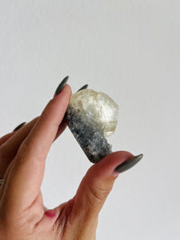 Load image into Gallery viewer, Fujian calcite on quartz specimen
