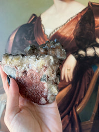 Load image into Gallery viewer, Large Calcite and Hematite mixed mineral specimen
