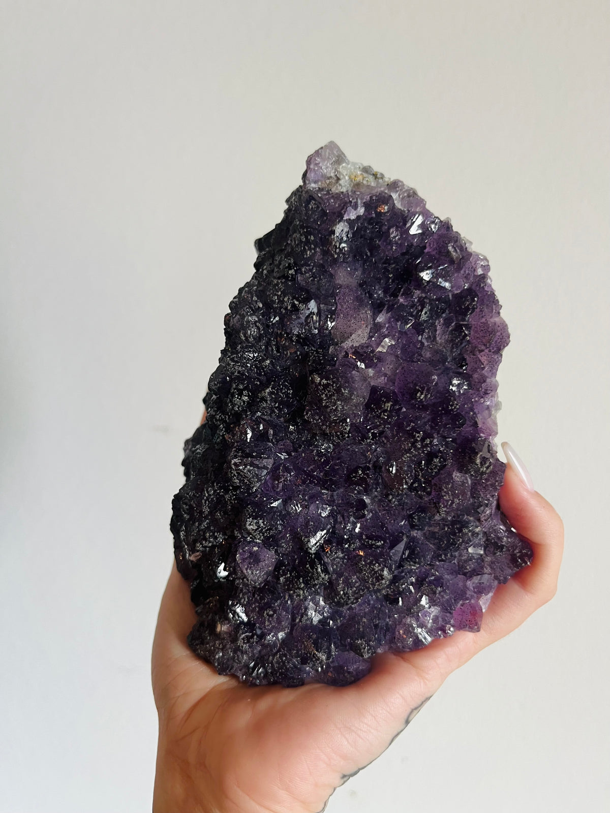 Amethyst on Fluorite