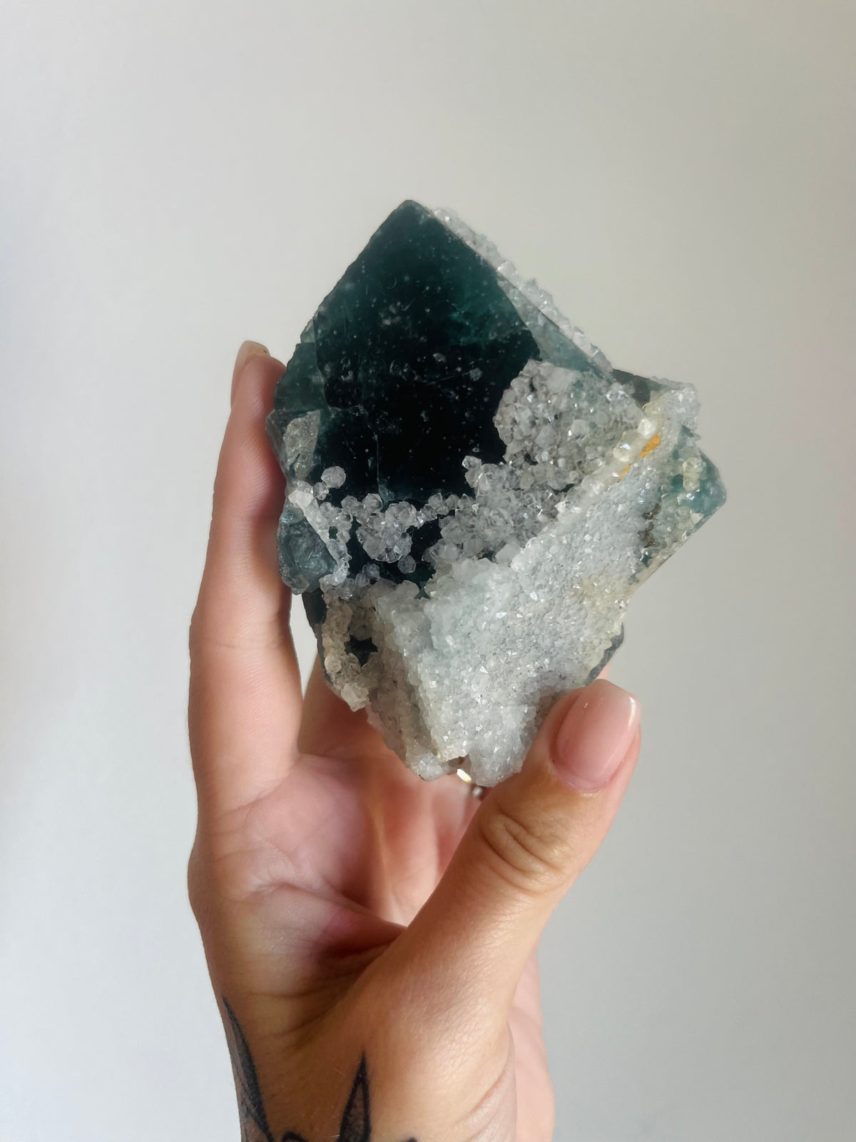 Fluorite with quartz