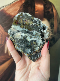 Load image into Gallery viewer, Mixed Mineral Specimen with quartz, hematite, pyrite &amp; galena
