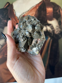 Load image into Gallery viewer, Calcite and Hematite mixed mineral specimen
