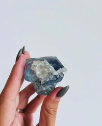 Load image into Gallery viewer, Fujian fluorite with calcite specimen
