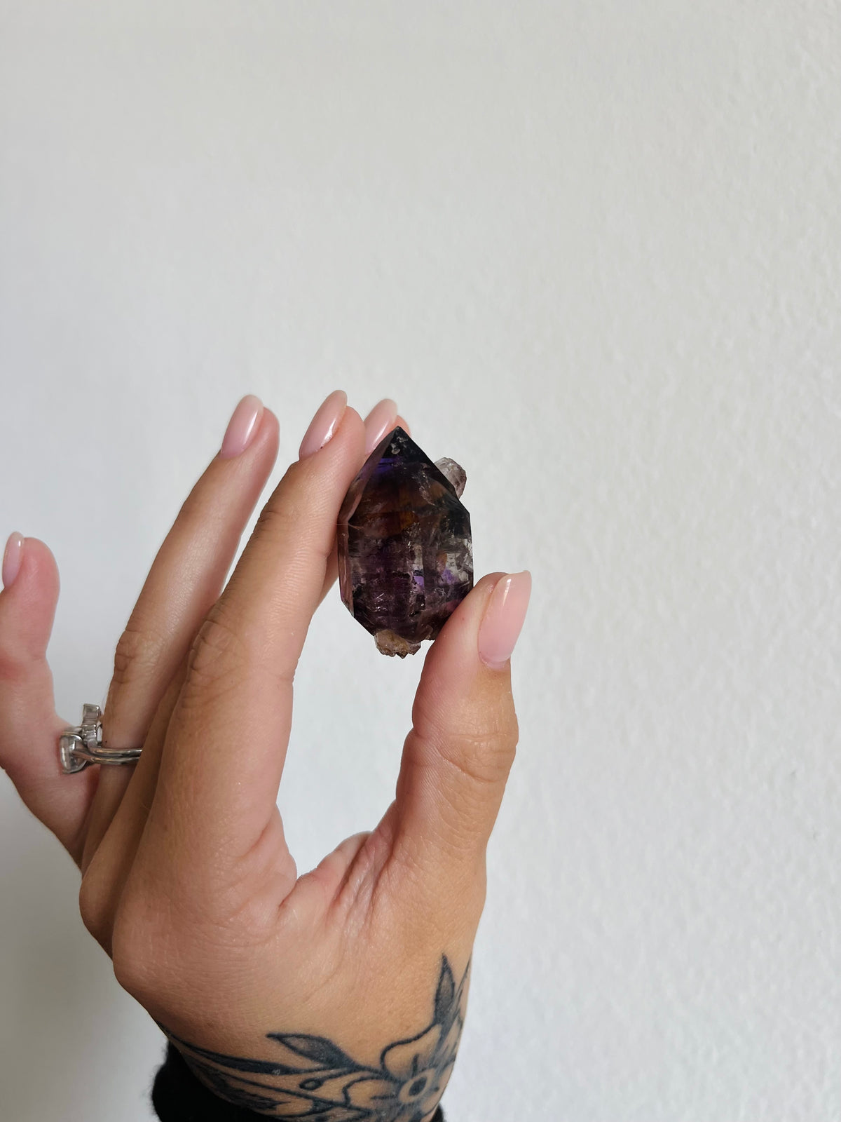 Small Chibuku amethyst with clear quartz specimen