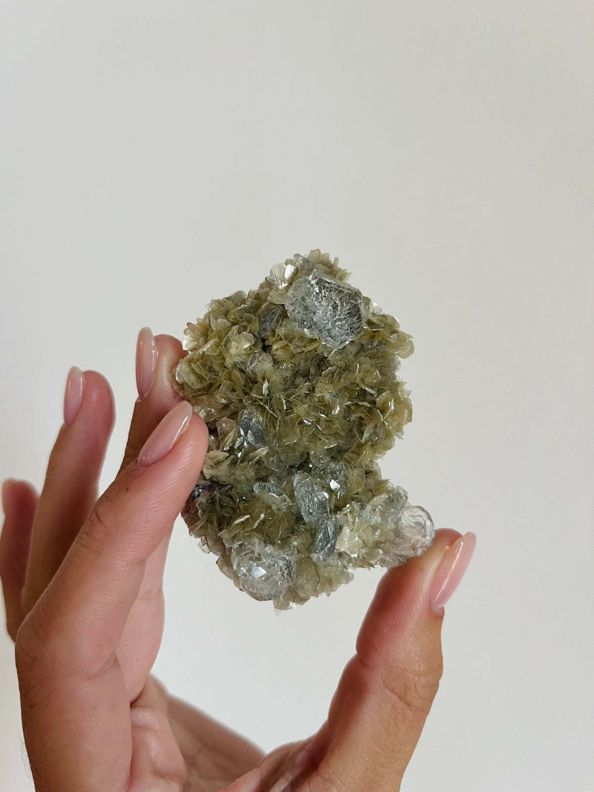 Aquamarine on Mica