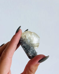 Load image into Gallery viewer, Fujian calcite on quartz specimen
