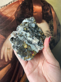 Load image into Gallery viewer, Mixed Mineral Specimen with quartz, hematite, pyrite &amp; galena

