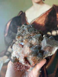 Load image into Gallery viewer, Large Calcite and Hematite mixed mineral specimen
