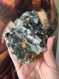 Load image into Gallery viewer, Mixed Mineral Specimen with quartz, hematite, pyrite &amp; galena

